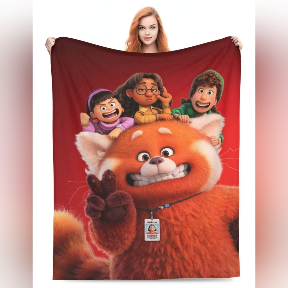 Turning Red Super Soft Warm Throw Blanket 50x40